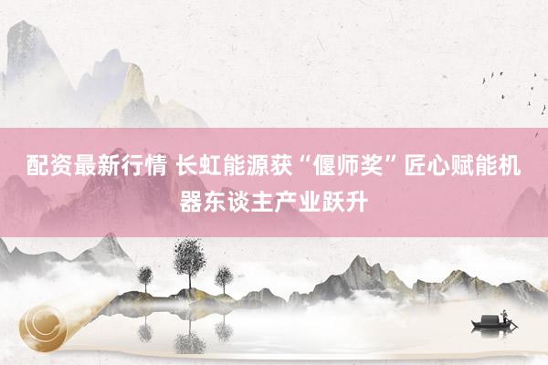 配资最新行情 长虹能源获“偃师奖”匠心赋能机器东谈主产业跃升
